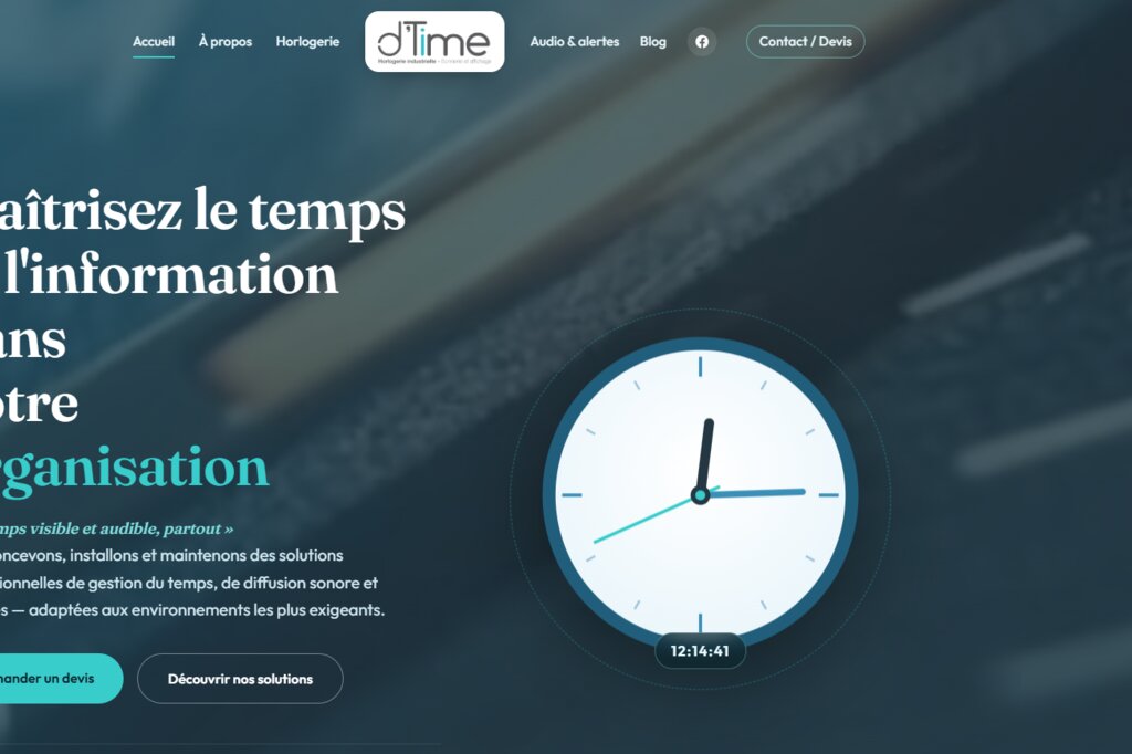 Site internet DTIME réalisé par Emmanuel Guenver